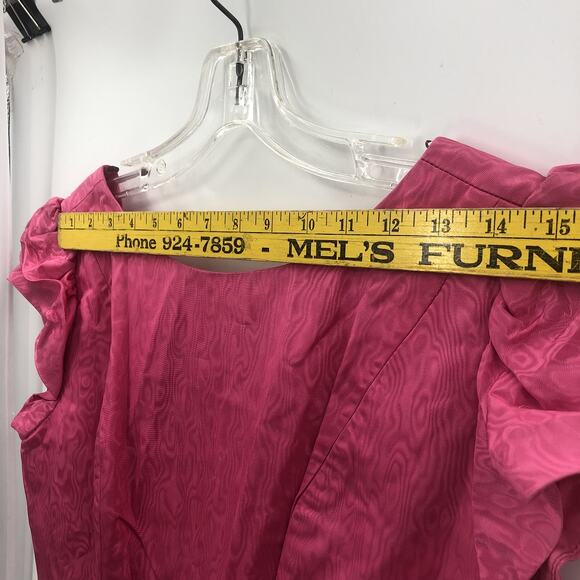 Dessy Creations VINTAGE Round Neck Fit Flare Party Dress Cap Short Sleeves SZ 10 - Picture 9 of 9